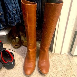 Anne Klien Tobacco brown leather boots